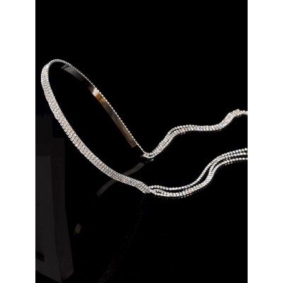 Bentita coronita cu strasuri lungi tip cercei Bentita coronita cu strasuri lungi tip cercei