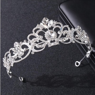 Diadema Coronita cu diamante de zirconiu cubic Imperial Diadema Coronita cu diamante de zirconiu cubic Imperial