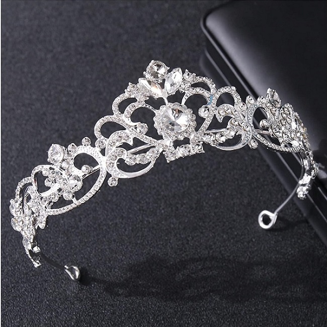Diadema Coronita cu diamante de zirconiu cubic Imperial Diadema Coronita cu diamante de zirconiu cubic Imperial