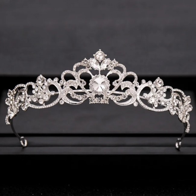 Diadema Coronita cu diamante de zirconiu cubic Imperial Diadema Coronita cu diamante de zirconiu cubic Imperial