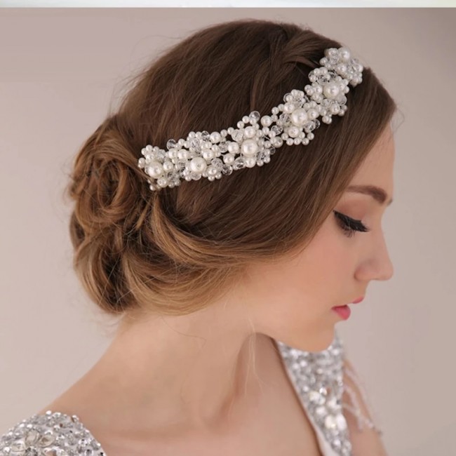 Diadema modelatoare cu perle Delia