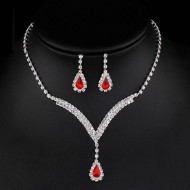 Set Colier si Cercei Rubin Lady Crystals