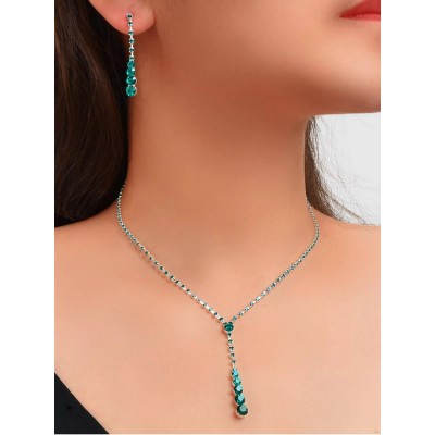 Set bijuterii colier si cercei Sweet Smarald Set bijuterii colier si cercei Sweet Smarald