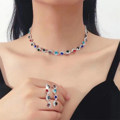 Set Colier si Cercei Multicolours Diva Set Colier si Cercei Multicolours Diva
