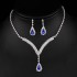 Set Colier si Cercei Sapphire Lady Crystals