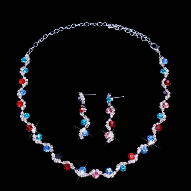 Set Colier si Cercei Multicolours Diva