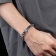 Bratara inox pentru barbati cu zale si placuta Bratara inox pentru barbati cu zale si placuta