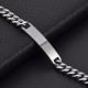 Bratara inox pentru barbati cu zale si placuta Bratara inox pentru barbati cu zale si placuta