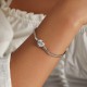 Bratara argint 925 mesaj Forever Love cu piatra Lunii