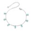 Bratara argint reglabila cu cristale marine 