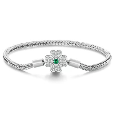 Bratara argint 925 Trifoi cu Patru Foi Bratara argint 925 Trifoi cu Patru Foi