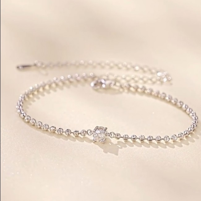 Bratara argint cu cristal stralucitor Moissanite