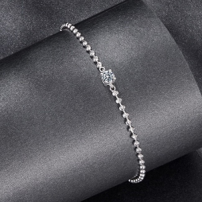 Bratara argint cu cristal stralucitor Moissanite