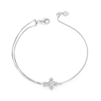 Bratara argint Cruce