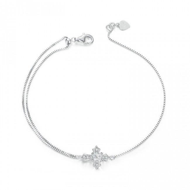 Bratara argint Cruce