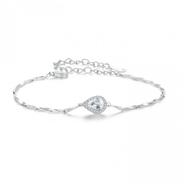 Bratara argint lacrima si cristale