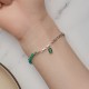 Bratara argint cristale verde smarald