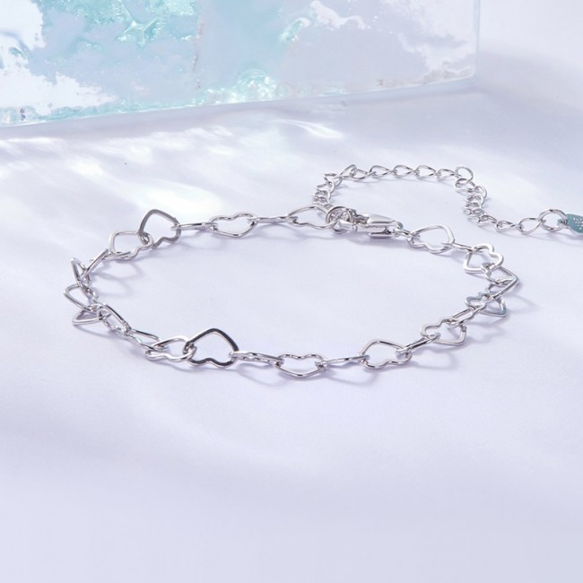 Bratara argint zale in forma de inima