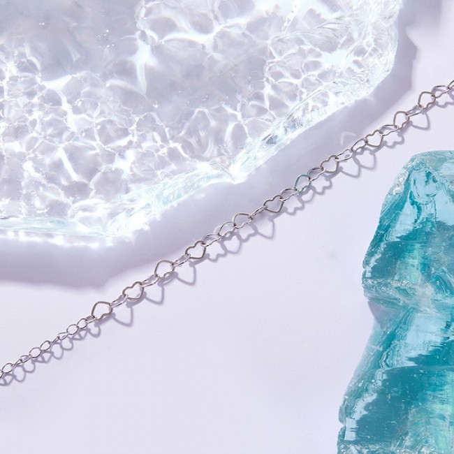 Bratara argint zale in forma de inima