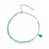 Bratara argint cristale verde smarald
