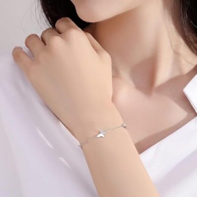 Bratara argint cu fluturasi