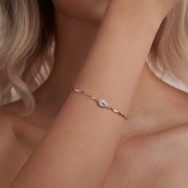 Bratara argint lacrima si cristale