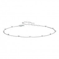 Bratara argint de picior finuta cu bilute