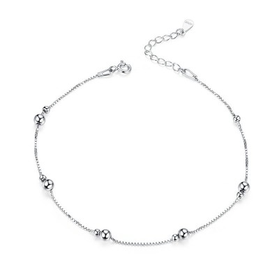 Bratara argint de picior cu bilute Bratara argint de picior cu bilute