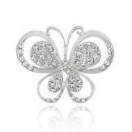 Brosa in forma de fluture cu cristale