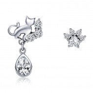 Cercei argint Pisicuta Iubitoare