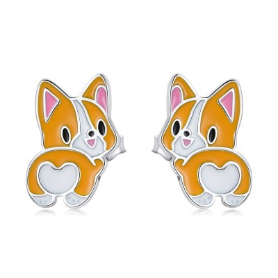 Cercei argint Catelusi Corgi