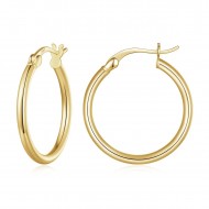 Cercei argint rotunzi aurii