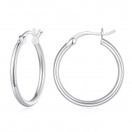 Cercei argint rotunzi argintii