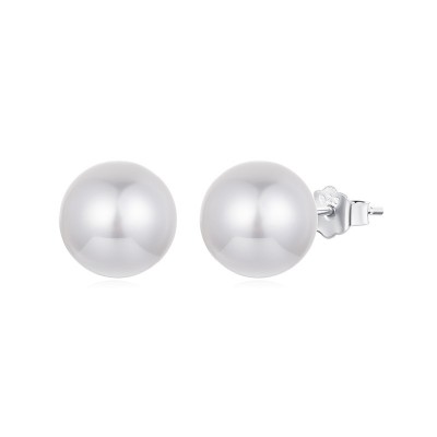 Cercei argint cu perle 10 mm Cercei argint cu perle 10 mm