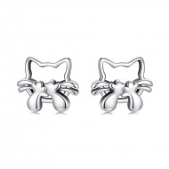 Cercei argint pisicute vesele