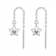 Cercei argint stelute cu zirconii