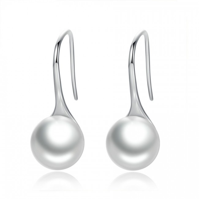 Cercei argint cu Perle albe