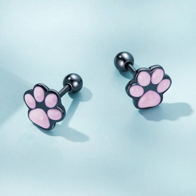 Cercei argint labute de Pisica cu surub