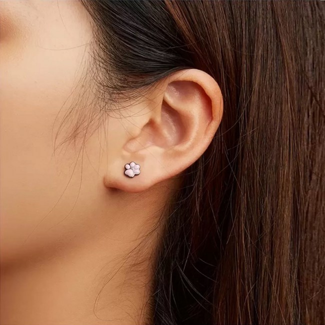 Cercei argint labute de Pisica cu surub