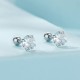 Cercei argint cu zirconiu rotunzi 5mm