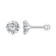 Cercei argint cu zirconiu rotunzi 5mm