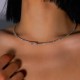 Colier choker cu un rand de cristale Colier choker cu un rand de cristale