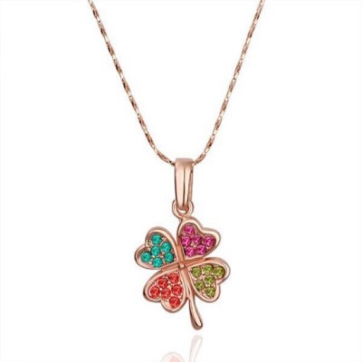 Colier auriu in forma de trifoi cu patru foi  Colier auriu in forma de trifoi cu patru foi