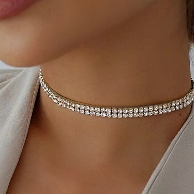 Colier Charming 2 rows Crystals Colier Charming 2 rows Crystals