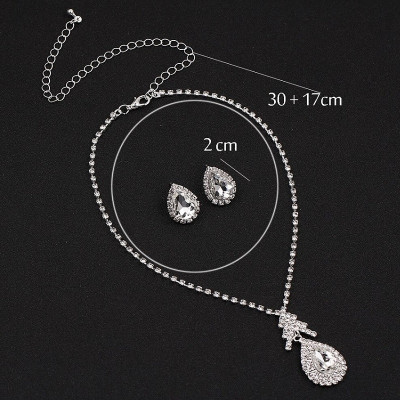 Set bijuterii Simple Crystal Waterdrop