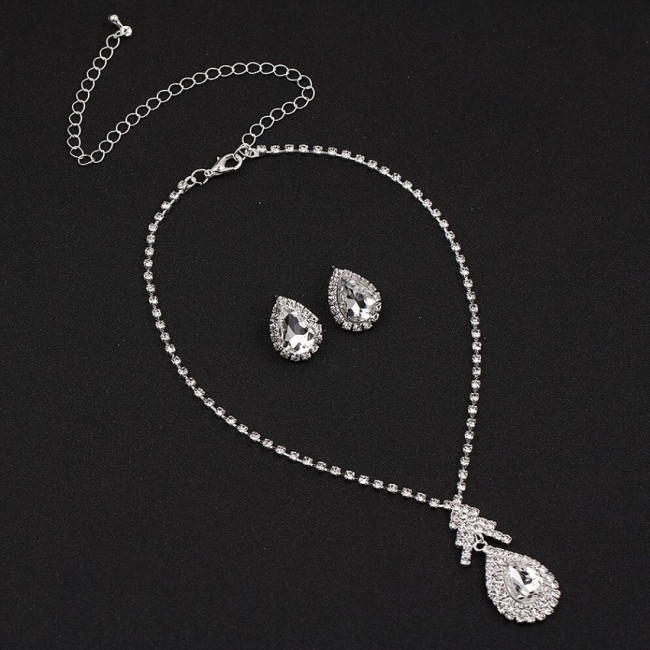 Set bijuterii Simple Crystal Waterdrop
