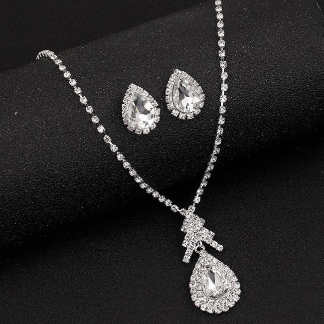 Set bijuterii Simple Crystal Waterdrop
