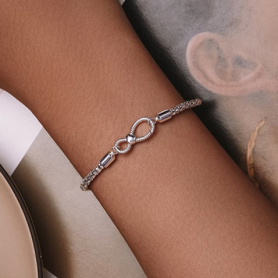 Bratara argint charm Infinit