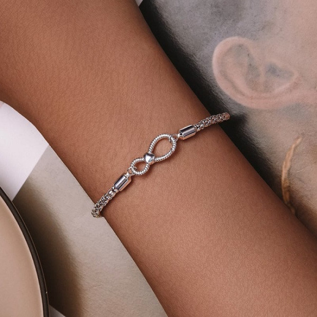 Bratara argint charm Infinit