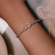 Bratara argint charm Infinit